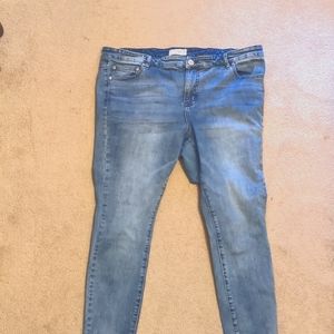 Eloquii Gena Fit Skinny Jeans Distressed Wash 18